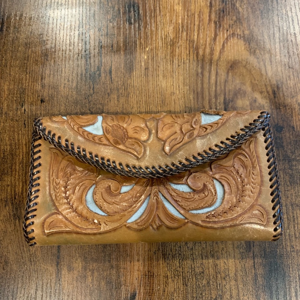 Vintage hand tooled wallet